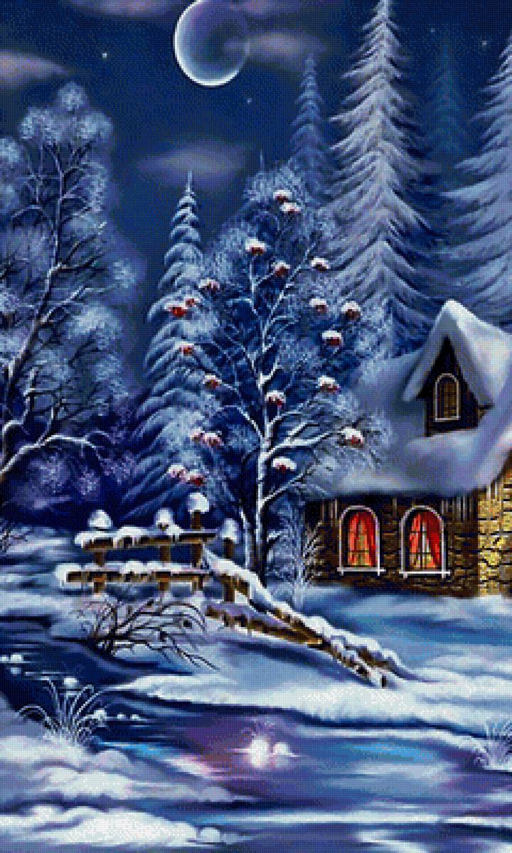 зимняя сказка - пейзаж, природа, деревня, зима - предпросмотр