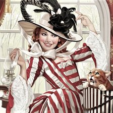 Схема вышивки «мадам»