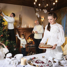 Схема вышивки «Семья и Новый Год»