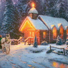 Схема вышивки «сочельник»