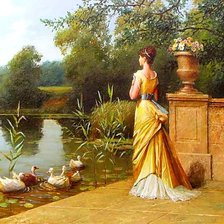 Схема вышивки «у озера»