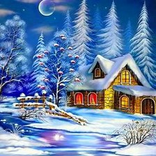 Схема вышивки «морозная ночь»