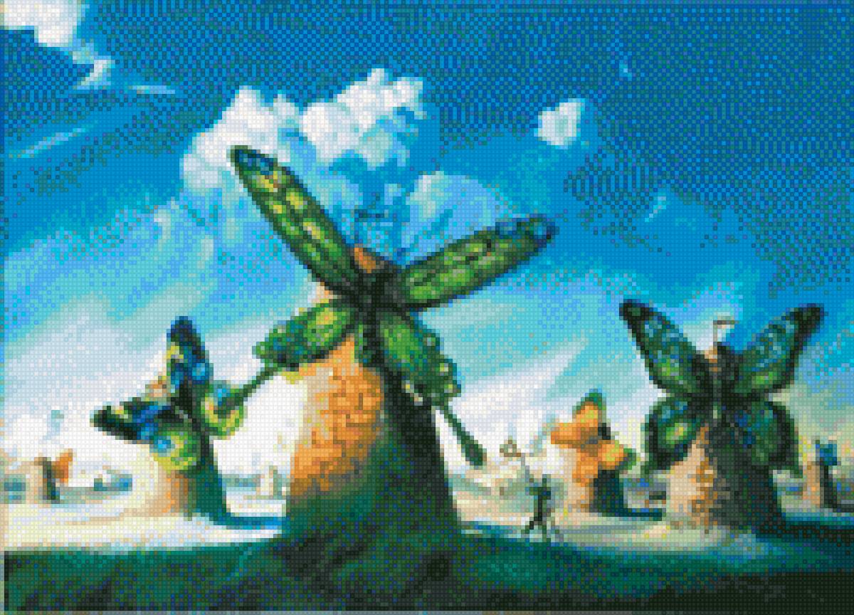 фауна в Ла-Манше - бабочки, мельницы, куш - предпросмотр