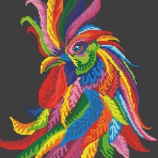 Схема вышивки «tęczowy kogut»
