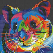 Схема вышивки «tęczowa mysz»
