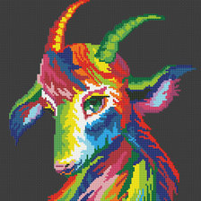 Схема вышивки «tęczowy koziołek»
