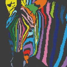 Схема вышивки «tęczowa zebra»