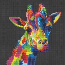 Схема вышивки «tęczowa żyrafa»