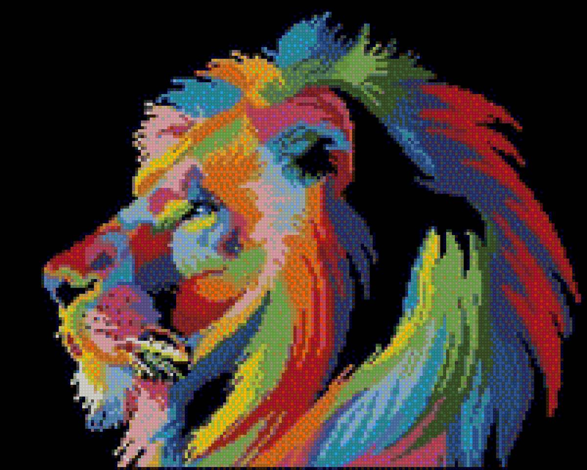 tęczowy lew - предпросмотр