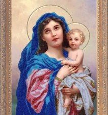 Схема вышивки «Икона Божей Матери»