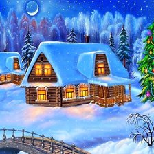 Схема вышивки «зимняя ночь»