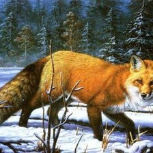 Схема вышивки «Лиса»