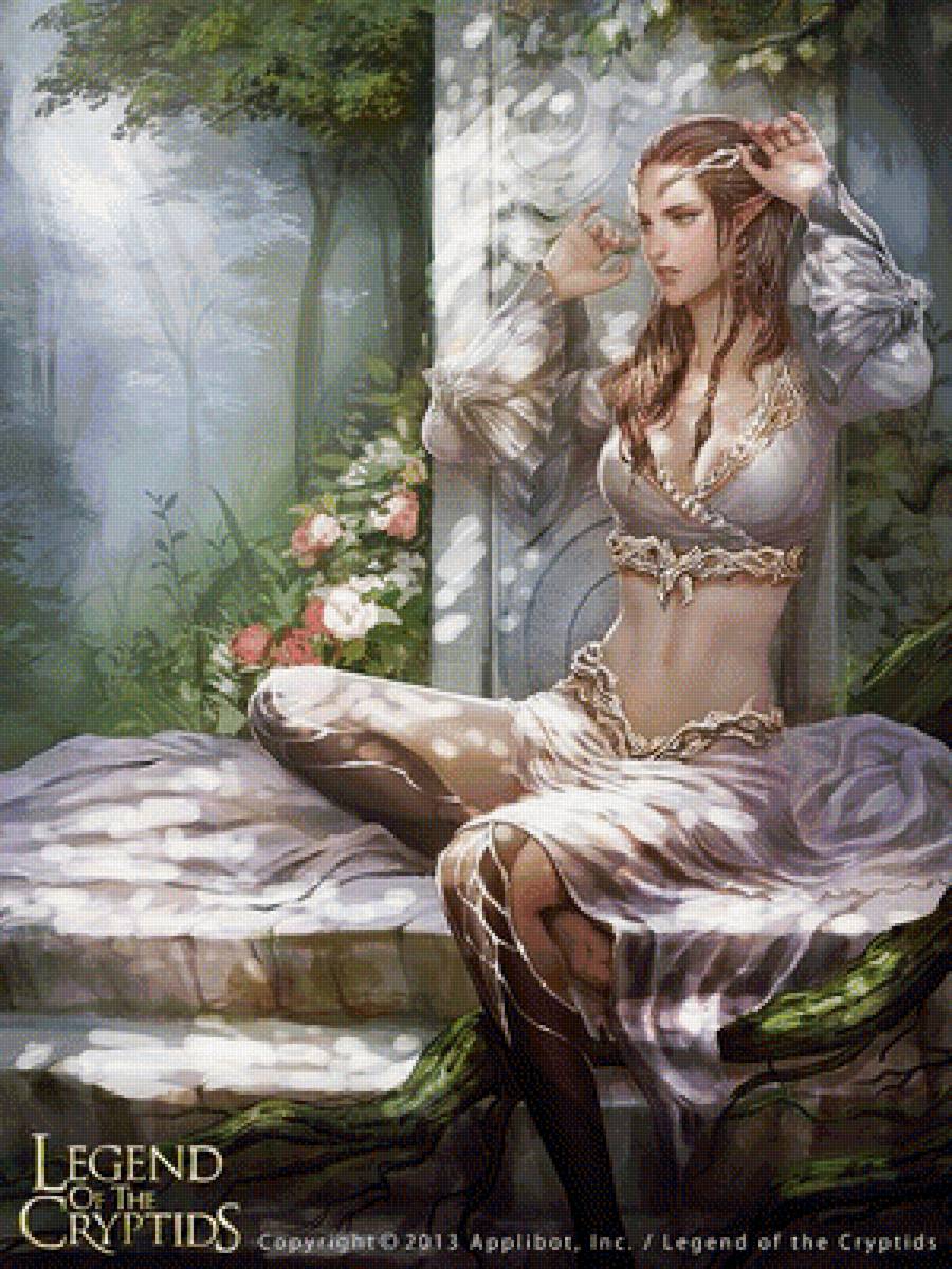 Эльфийка - фэнтази, сказки, иллюстрации - предпросмотр