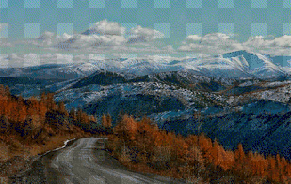 Колымская трасса в сентябре - осень, сопки, колыма, трасса, сентябрь - предпросмотр