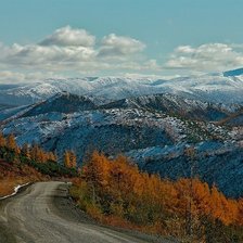 Схема вышивки «Колымская трасса в сентябре»