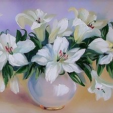 Схема вышивки «Лилии в вазе»