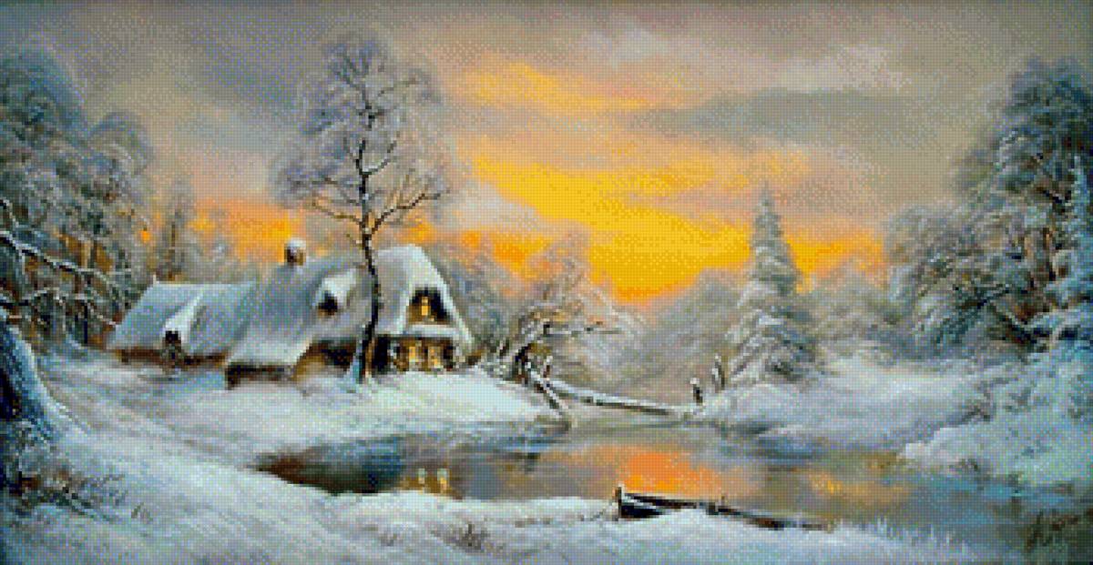 zimowy zachód - предпросмотр