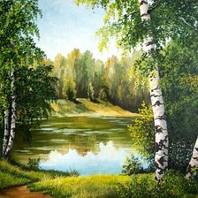 Схема вышивки «У реки»