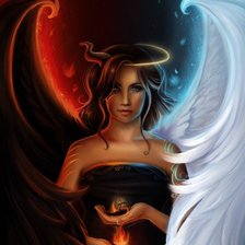 Схема вышивки «Ангел и демон»