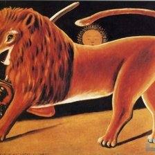 Схема вышивки «Лев Нико Пиросмани»