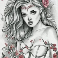 Схема вышивки «Flower girl»