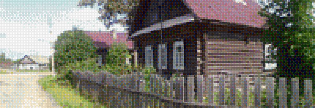 деревенский домик - дом, деревня, лето, деревенское, домик - предпросмотр