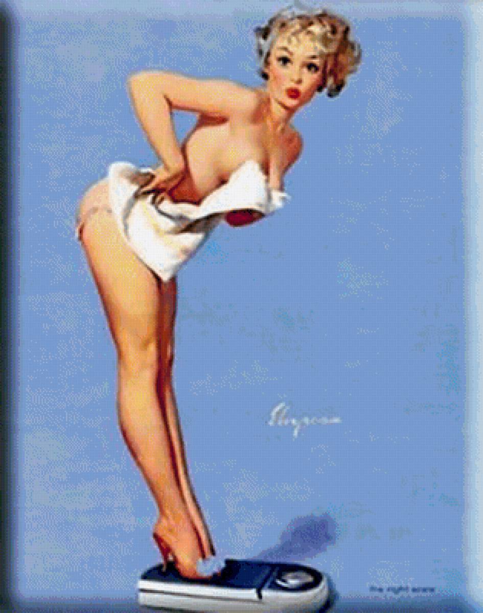 Pin Up 50's - девушка, америка, 50-е, пин ап, 50's, винтаж, ретро, pin up - предпросмотр