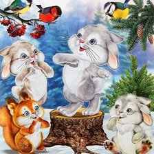 Схема вышивки «зайки»