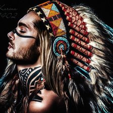 Схема вышивки «индеец»