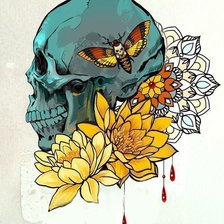 Схема вышивки «Череп»