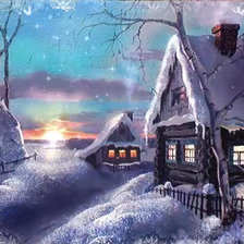 Схема вышивки «Зимний вечер»