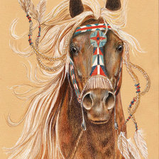 Схема вышивки «Лошади»