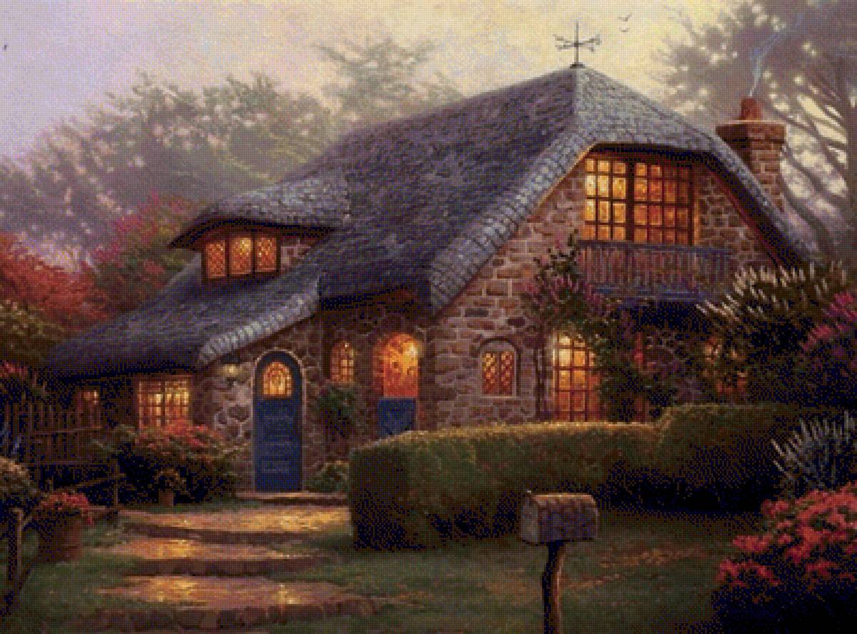 Сказочный дом - дом, пейзаж - предпросмотр