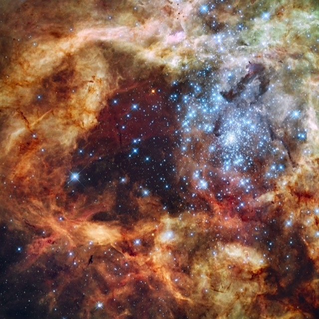 Star cluster in Tarantula nebula - космос, звезды, туманность - оригинал