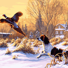 Схема вышивки «охотник»