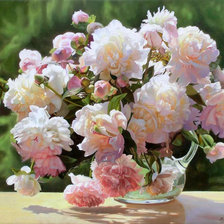 Схема вышивки «Пионы в вазе»