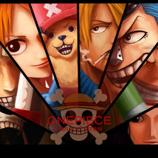 Схема вышивки «Команда Луффи»