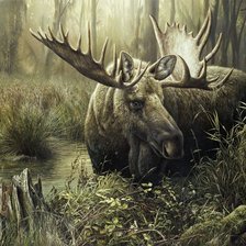 Схема вышивки «лось»