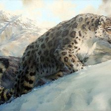 Схема вышивки «снежный барс»