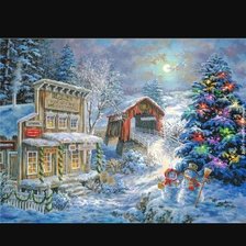 Схема вышивки «весёлые снеговики»