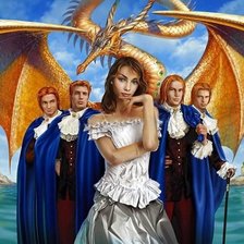 Схема вышивки «леди и дракон»