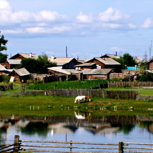 Схема вышивки «село»