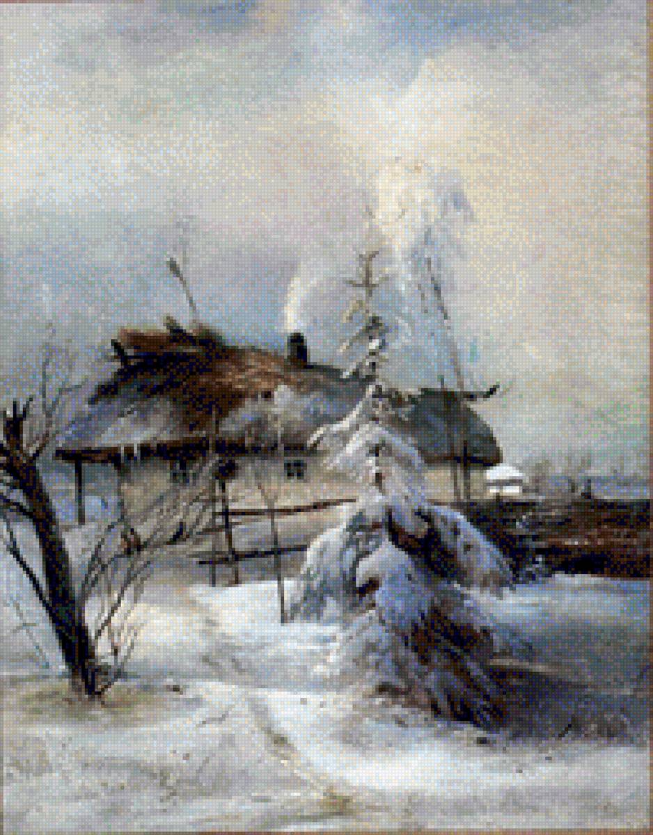 zima - dom pod strzechą - предпросмотр