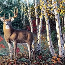 Схема вышивки «Олень»