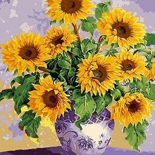 Схема вышивки «подсолнухи»