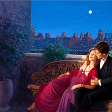 Схема вышивки «вечер для двоих»