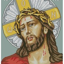 Схема вышивки «иисус терновый венец»