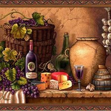 Схема вышивки «Виноградный натюрморт»