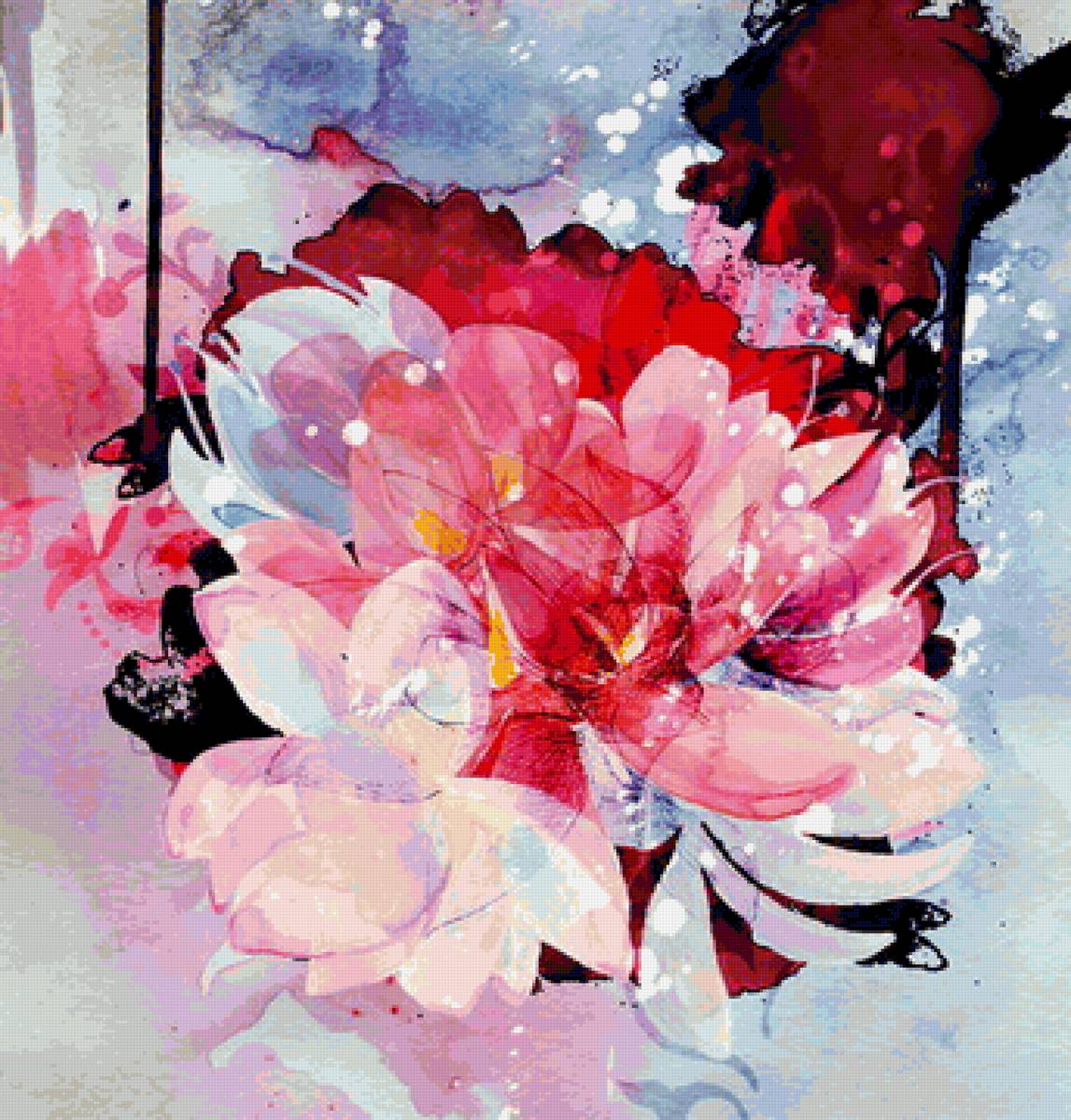 Цветы - картина, цветы, яркие краски - предпросмотр