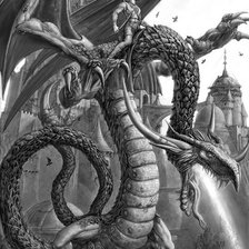 Схема вышивки «дракон»